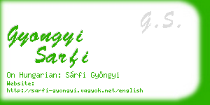 gyongyi sarfi business card