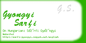 gyongyi sarfi business card